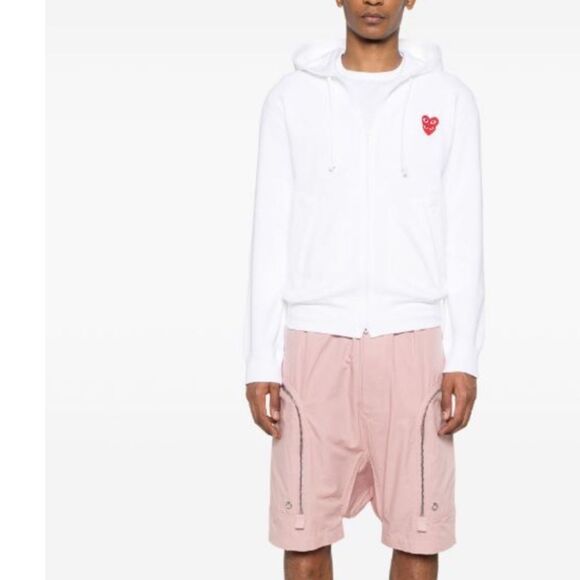 COMME DES GARCONS PLAY ♥️♥️ Double Heart Zip Hoodie unisex NWT Small - Picture 2 of 5